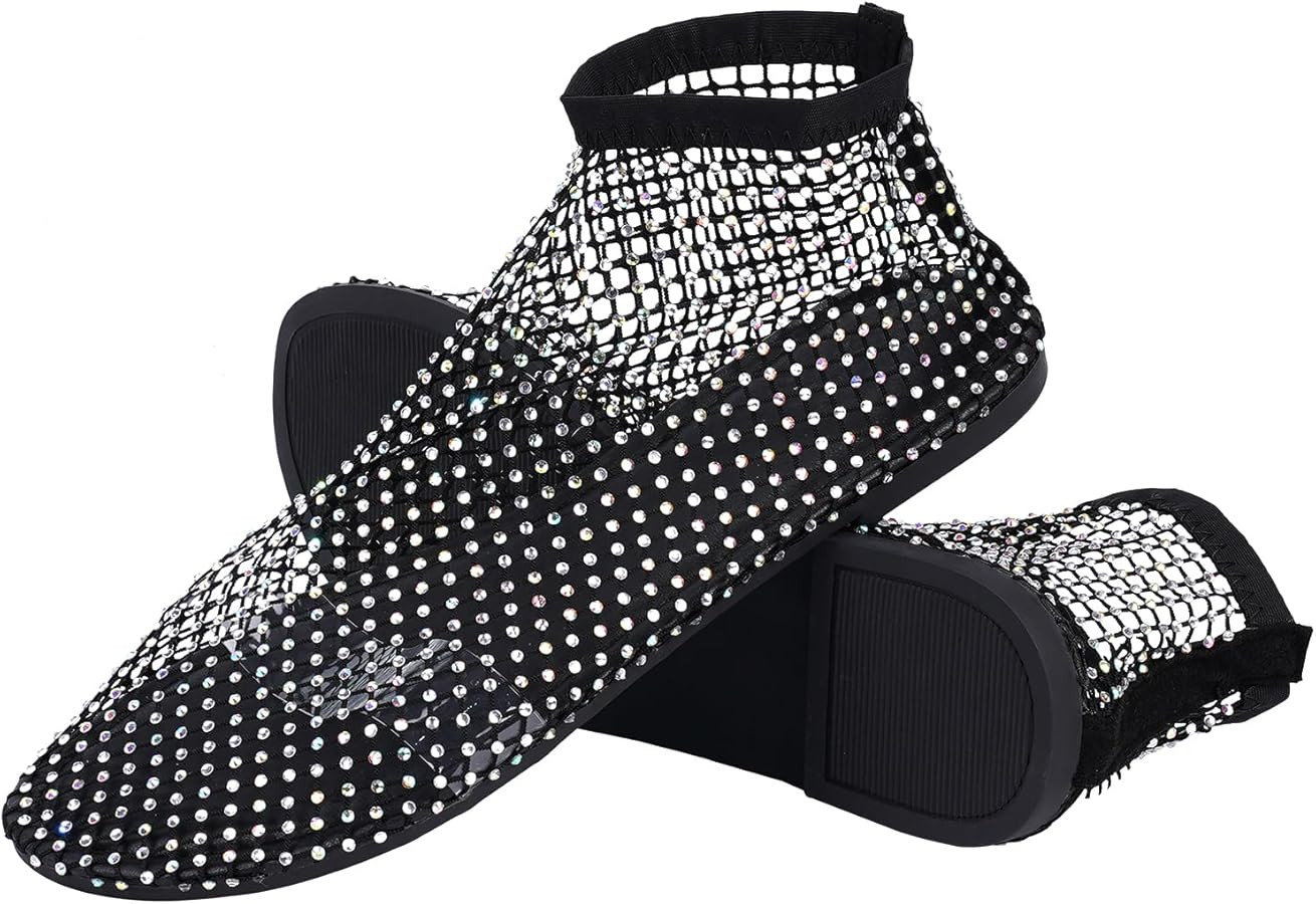 Mesh Ballet Flats for Women, Ultra Comfortable Shiny Gem Mesh Flats, Women Dressy Summer Flat Sho... | Amazon (US)