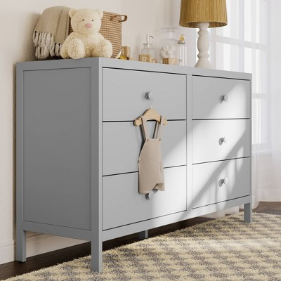Graco Universal 6-Drawer Double Dresser - Pebble Gray | Target