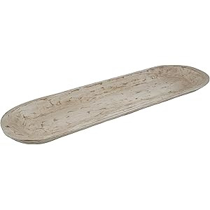 Rustic Wooden Dough Bowl-Batea-Extra Long-Antiqued White | Amazon (US)
