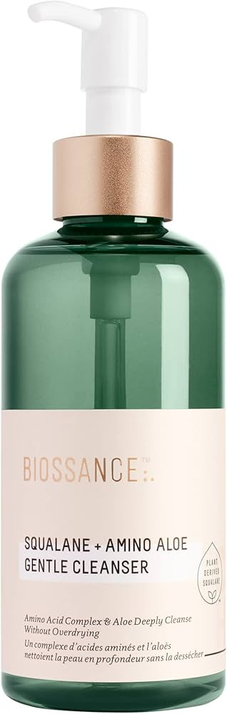 BIOSSANCE Squalane + Amino Aloe Gentle Face Wash – Foaming Facial Cleanser Gel – Hydrating fo... | Amazon (US)