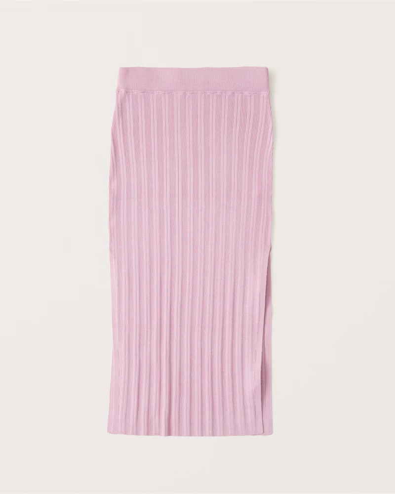 Slim Ribbed Midaxi Skirt | Abercrombie & Fitch (US)