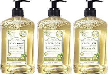 A LA MAISON Liquid Soap, Rosemary Mint - Uses: Hand and Body, Triple Milled, Essential Oils, Biod... | Amazon (US)