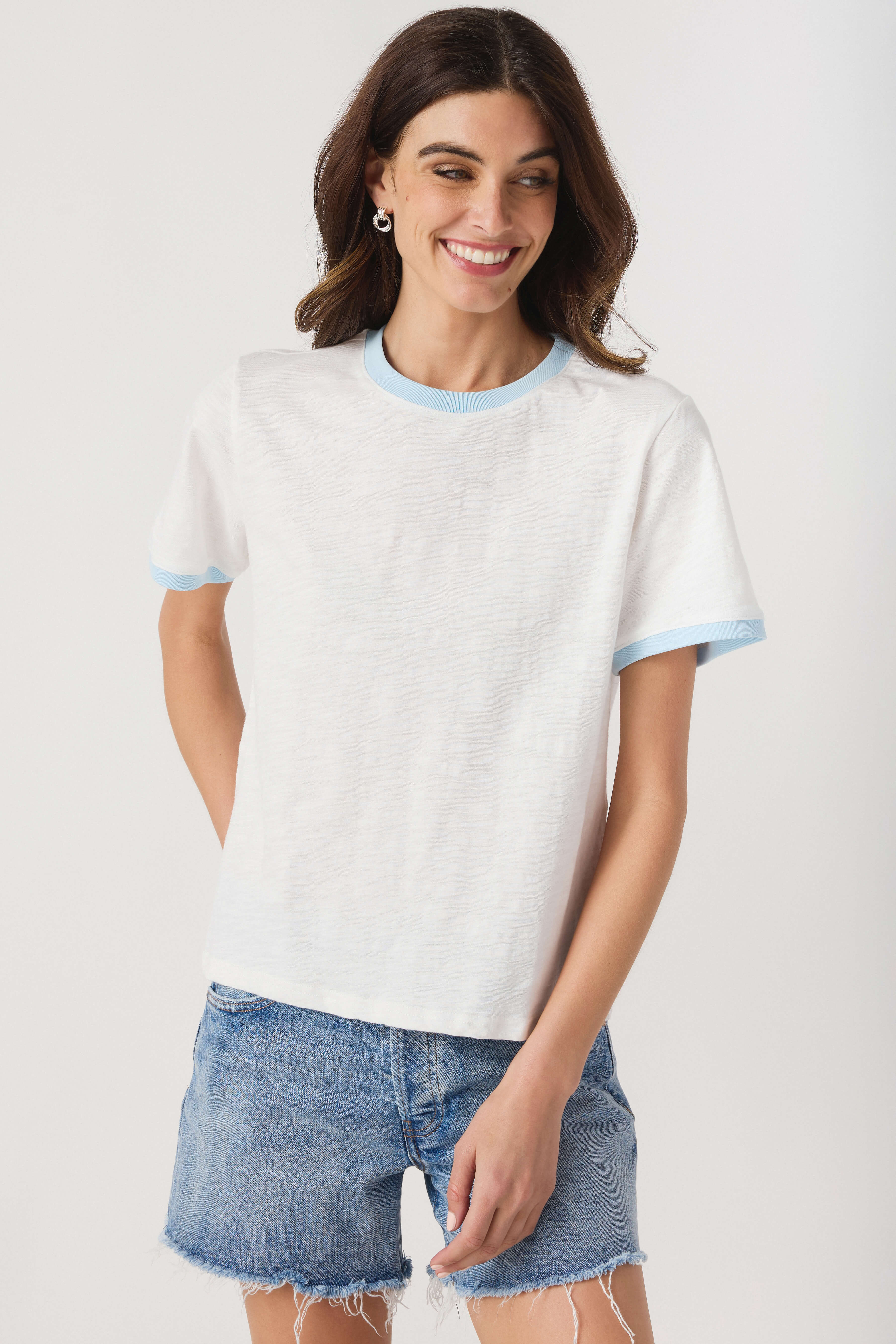 Miou Muse Essential Slub Ringer Tee | Social Threads