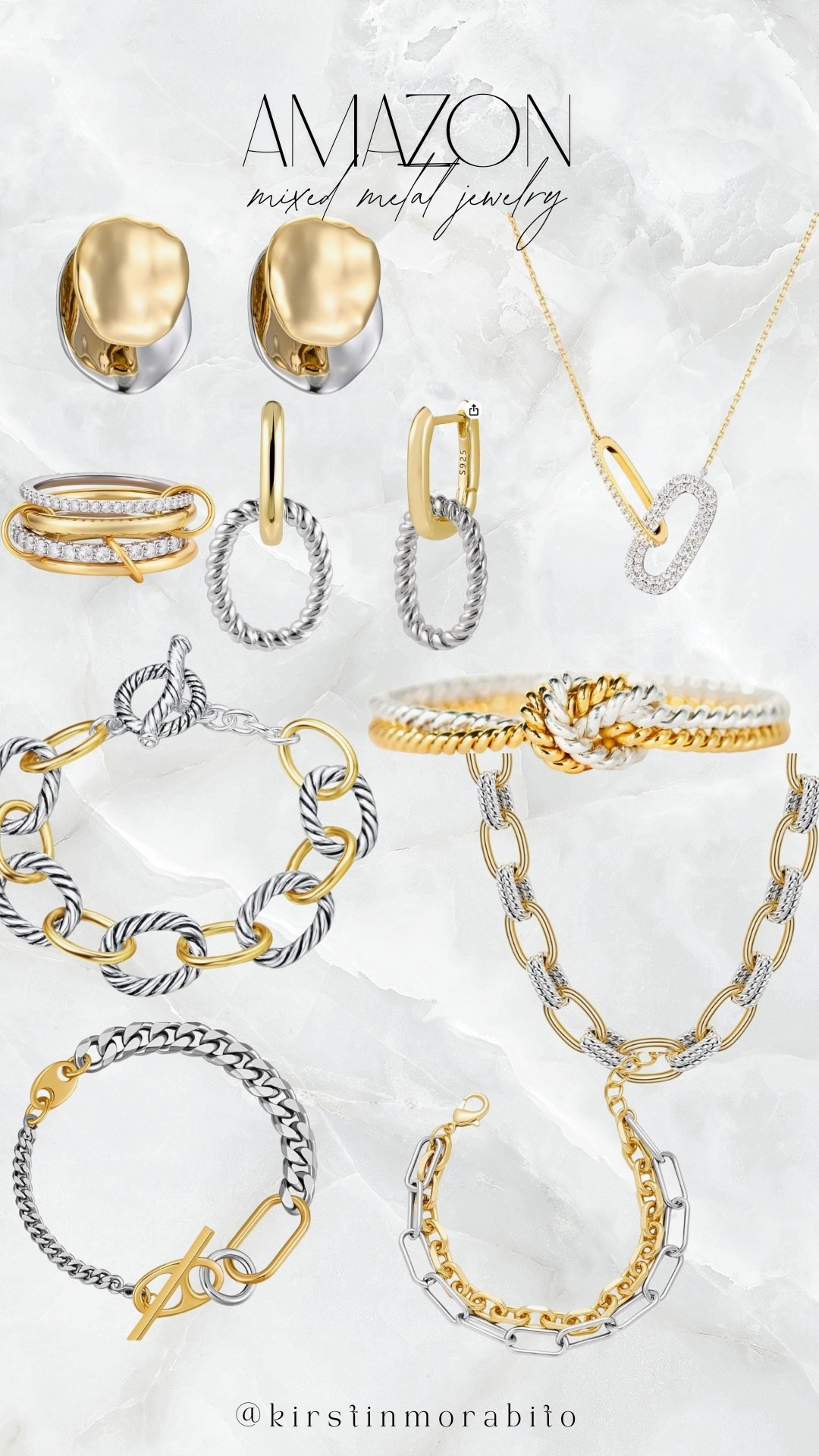 Mixed metal jewelry from Amazon 

#LTKOver40 #LTKFindsUnder50 #LTKStyleTip