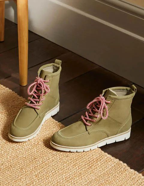 Seam Detail Lace-up Boots | Boden (US)