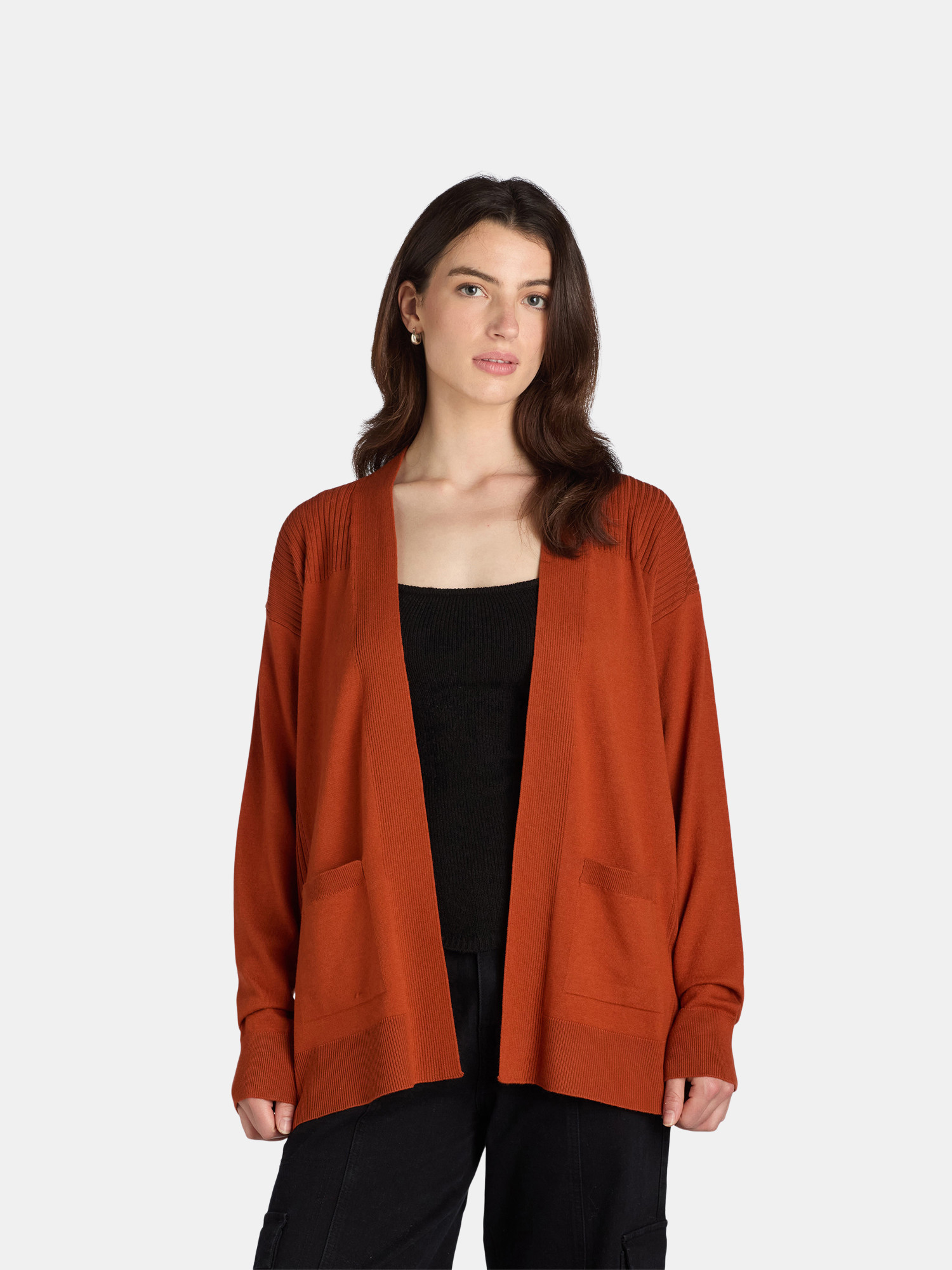Time and Tru Women's Open Front Cardigan Sweater, Lightweight, Sizes XS-XXXL - Walmart.com | Walmart (US)