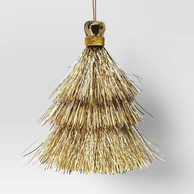 3' 5" Christmas Mini Tassel Ornament Set Champagne - Wondershop™ | Target
