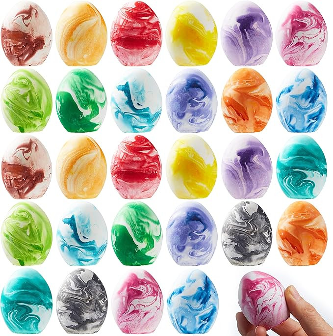 JOYIN 28 Pcs Easter Sidewalk Chalk Eggs Set, Easter Eggs Chalks, Easter Gifts for Boys Girls Kids... | Amazon (US)