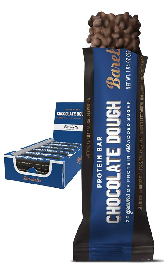 Barebells Chocolate Dough High Protein and Low Carb Bar, 12 x 55g (1,94 oz) Low Sugar Snack Prote... | Amazon (US)