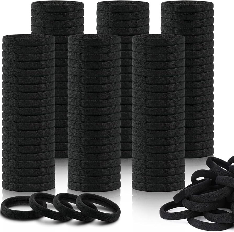 150PCS Hair Ties, IKOCO Black Hair Ties for Women No Damage, Cotton Seamless Ponytail Holders for... | Amazon (US)
