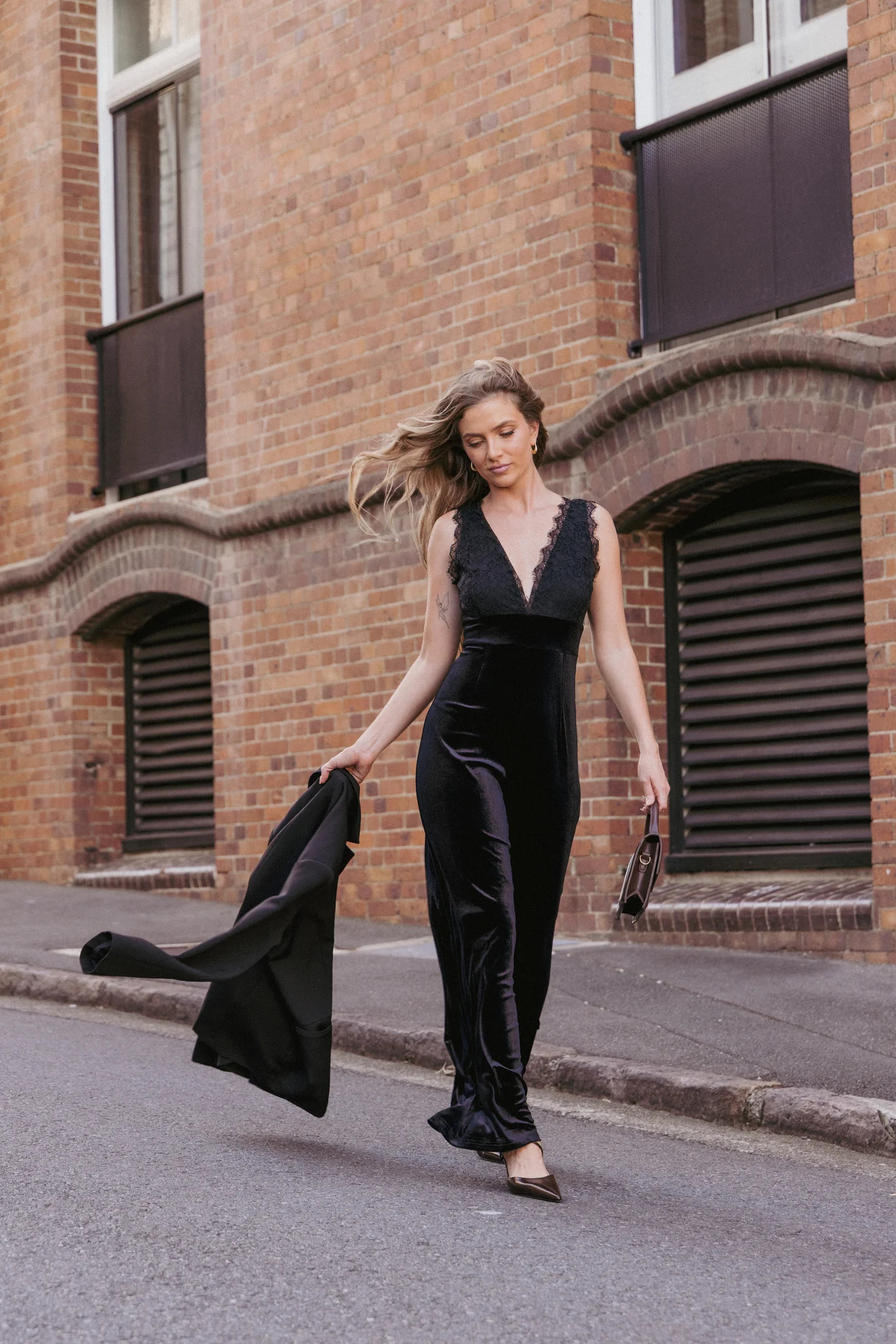 Eloise Jumpsuit - Black Velvet | Petal & Pup (US)
