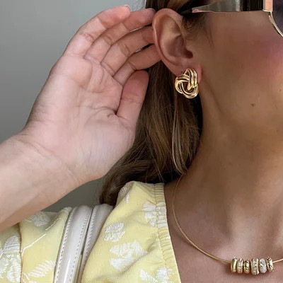 Kylie Gold Knot Earrings - Gold | BaubleBar