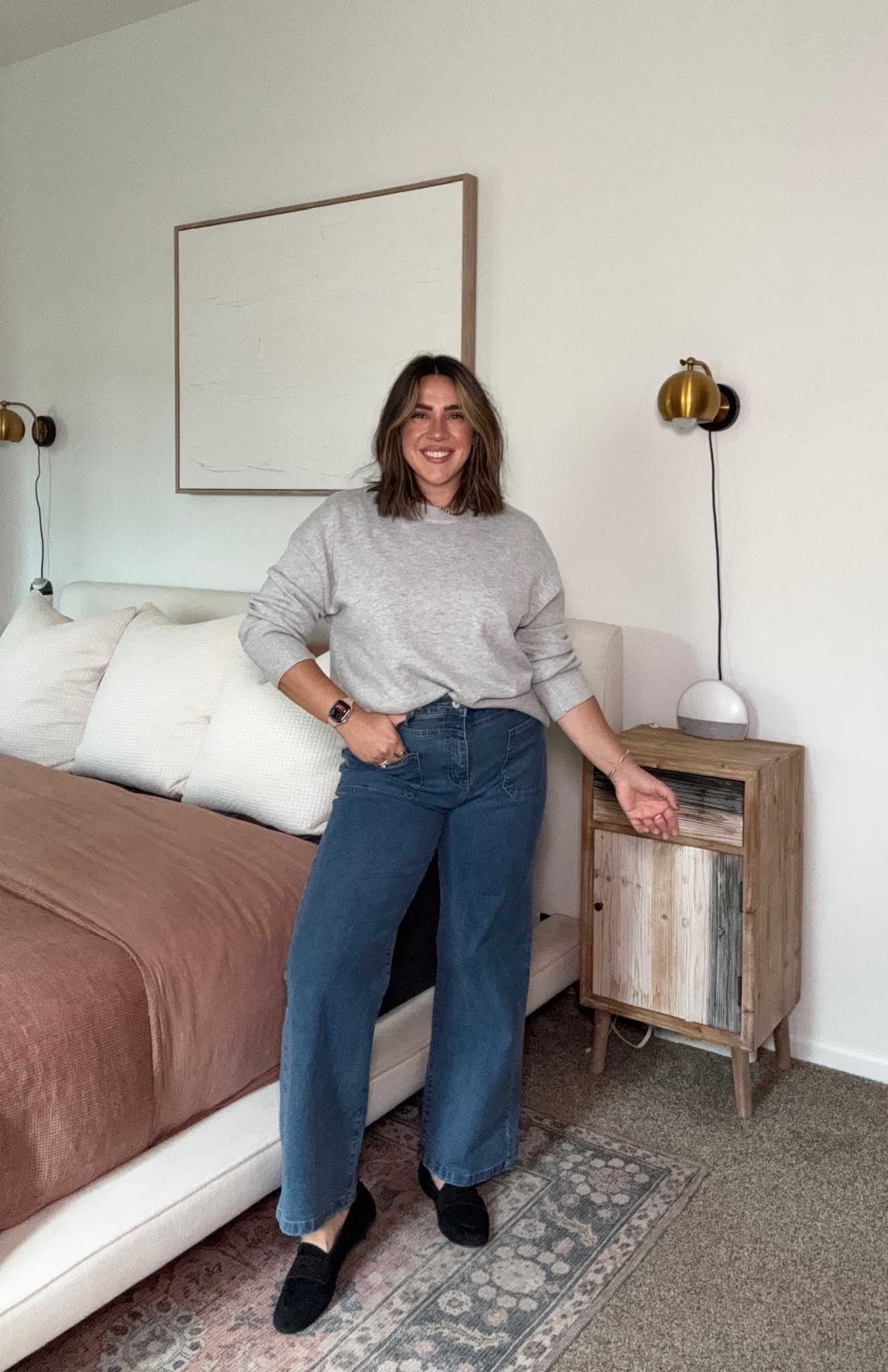 The cutest full Amazon workwear/ early fall outfit! These jeans are great, super stretchy & adjustable waist! I'm in a L. Sweater comes in tons of colors & is a top seller. 

Amazon fashion, fall outfits, fall workwear, midsize fall outfits 

#LTKMidsize #LTKFindsUnder50 #LTKStyleTip