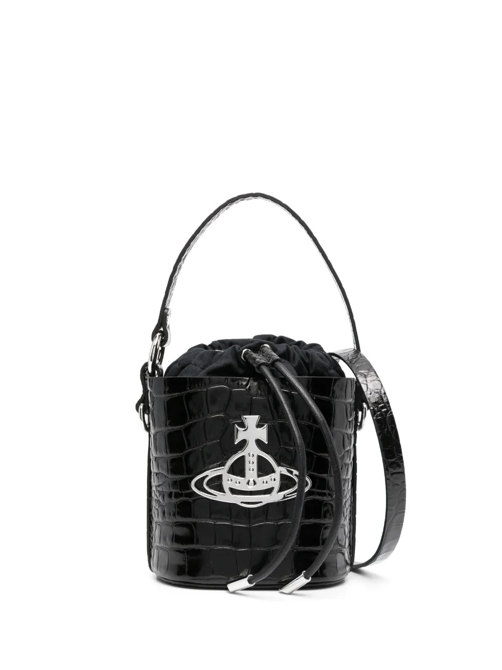 Vivienne Westwood logo-plaque Leather Bucket Bag - Farfetch | Farfetch Global