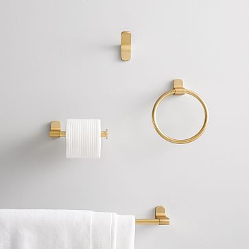 Mid-Century Bathroom Hardware - Antique Brass | West Elm (US)
