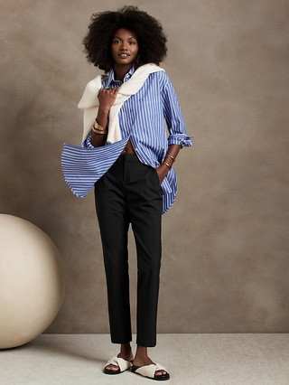 Avery Straight Wool-Blend Pant | Banana Republic (US)