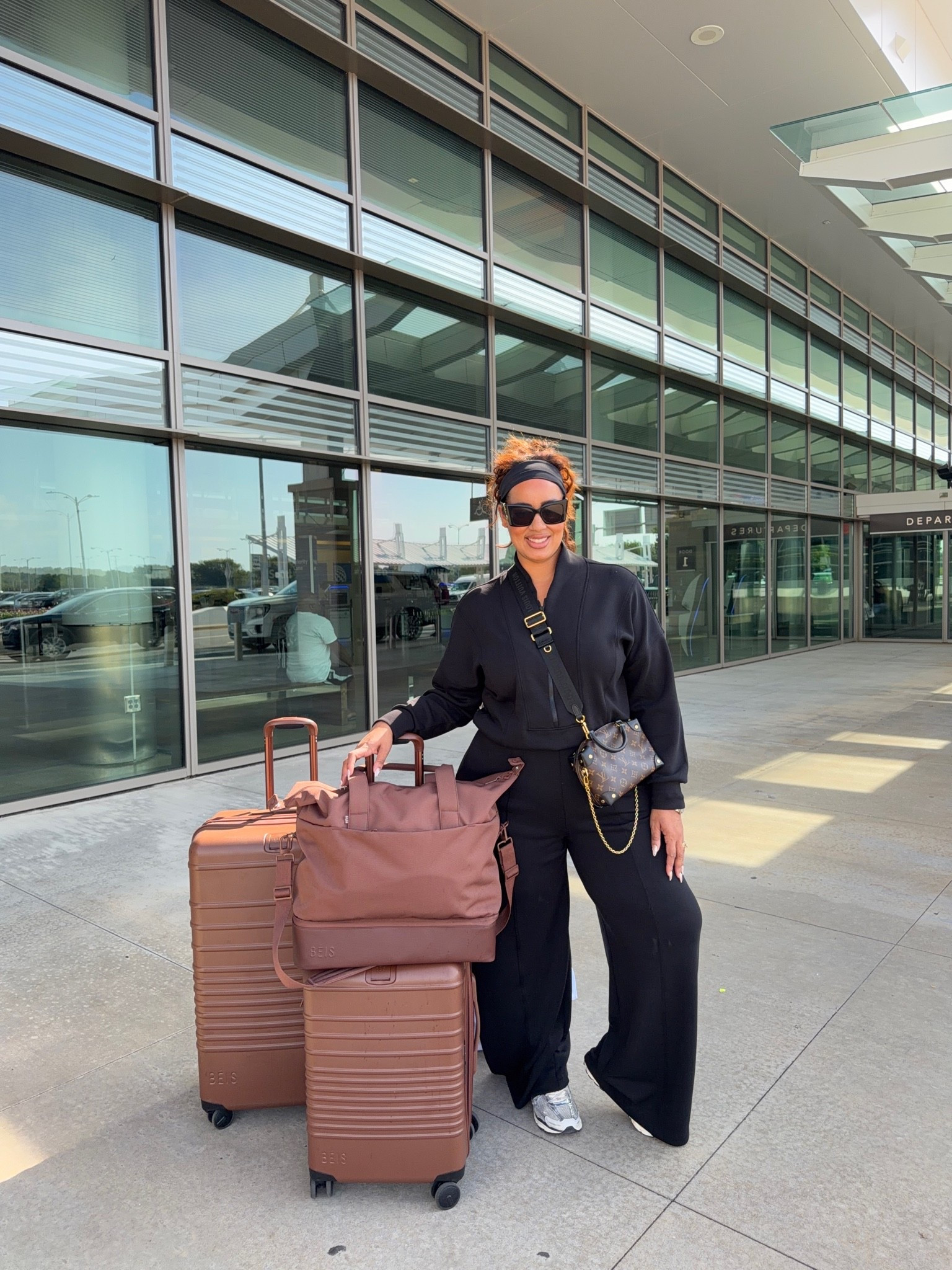 This soanx jumpsuit was so clutch! No more undressing in the restroom! Also my luggage is my favorite!!

#LTKCon #LTKMidsize #LTKTravel