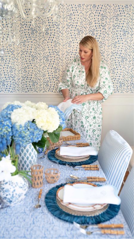 Spring in full swing! Love this green floral day dress and blue and white spring table top 💙🩵🤍💚…

#LTKhome #LTKover40 #LTKSeasonal