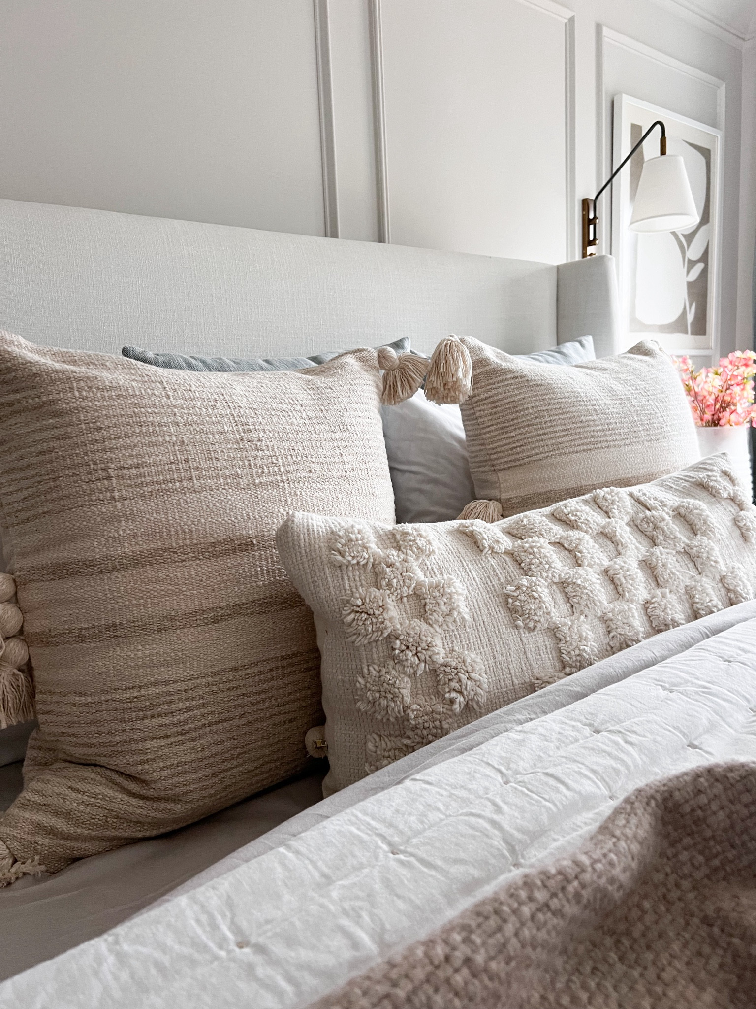 Spring bedding in cozy neutrals! 

#LTKfindsunder100 #LTKSeasonal #LTKhome