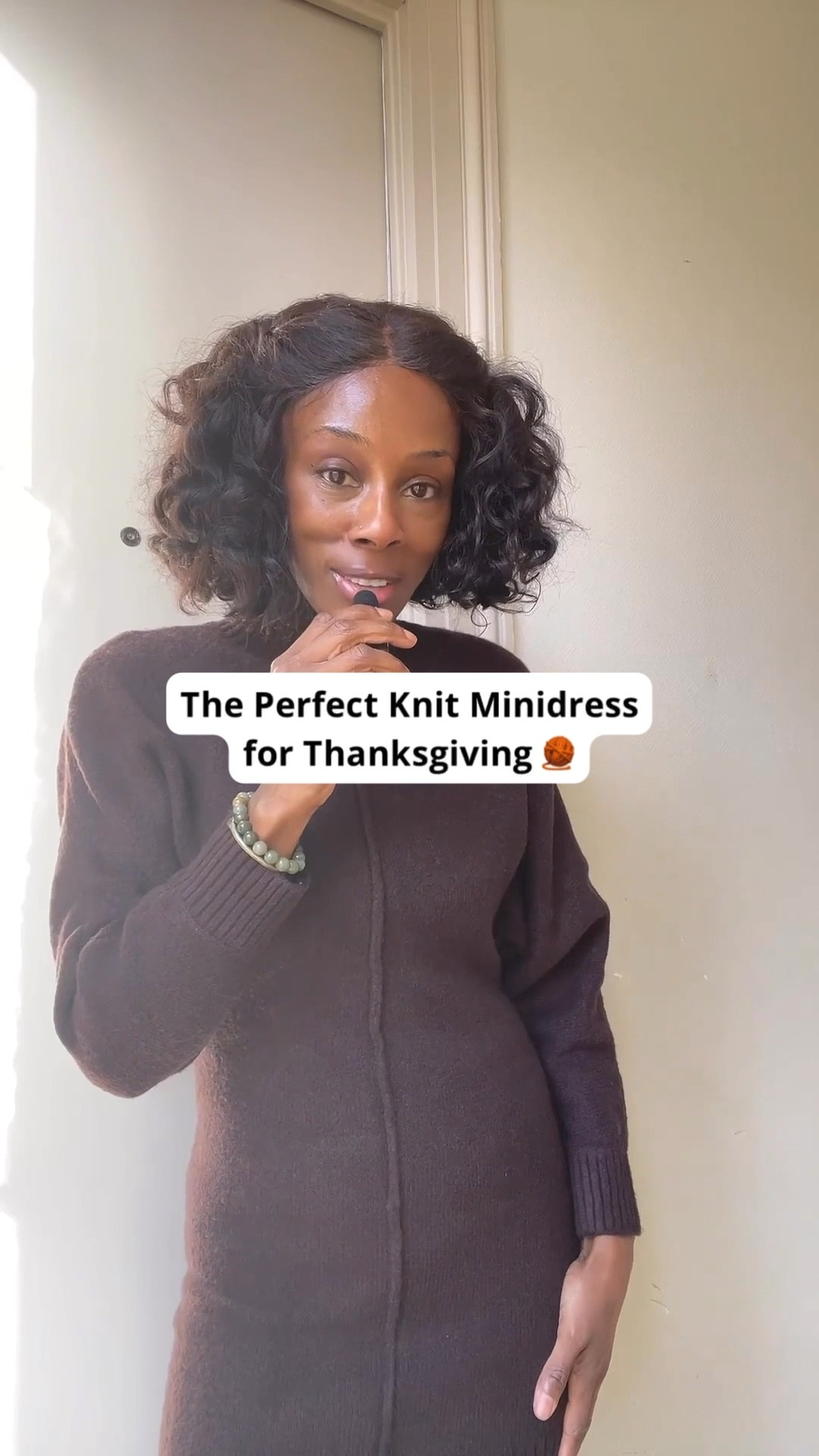 The vibe for this thanksgiving: cute and cozy. 🦃🍂

I’ve found the perfect dress for thanksgiving dinner — a chocolate brown knit minidress. It’s warm, cozy, and hugs the body just right. Plus it’s easy to wear and accessorize.

I paired it with my favorite pair of chocolate brown suede boots and a brown fur mini bag to add texture and a luxurious feel to the outfit.

#knitdress #espressobrown #minidress #brownboots #thanksgivingoutfit

#LTKCyberWeek 

#LTKootd #LTKHoliday