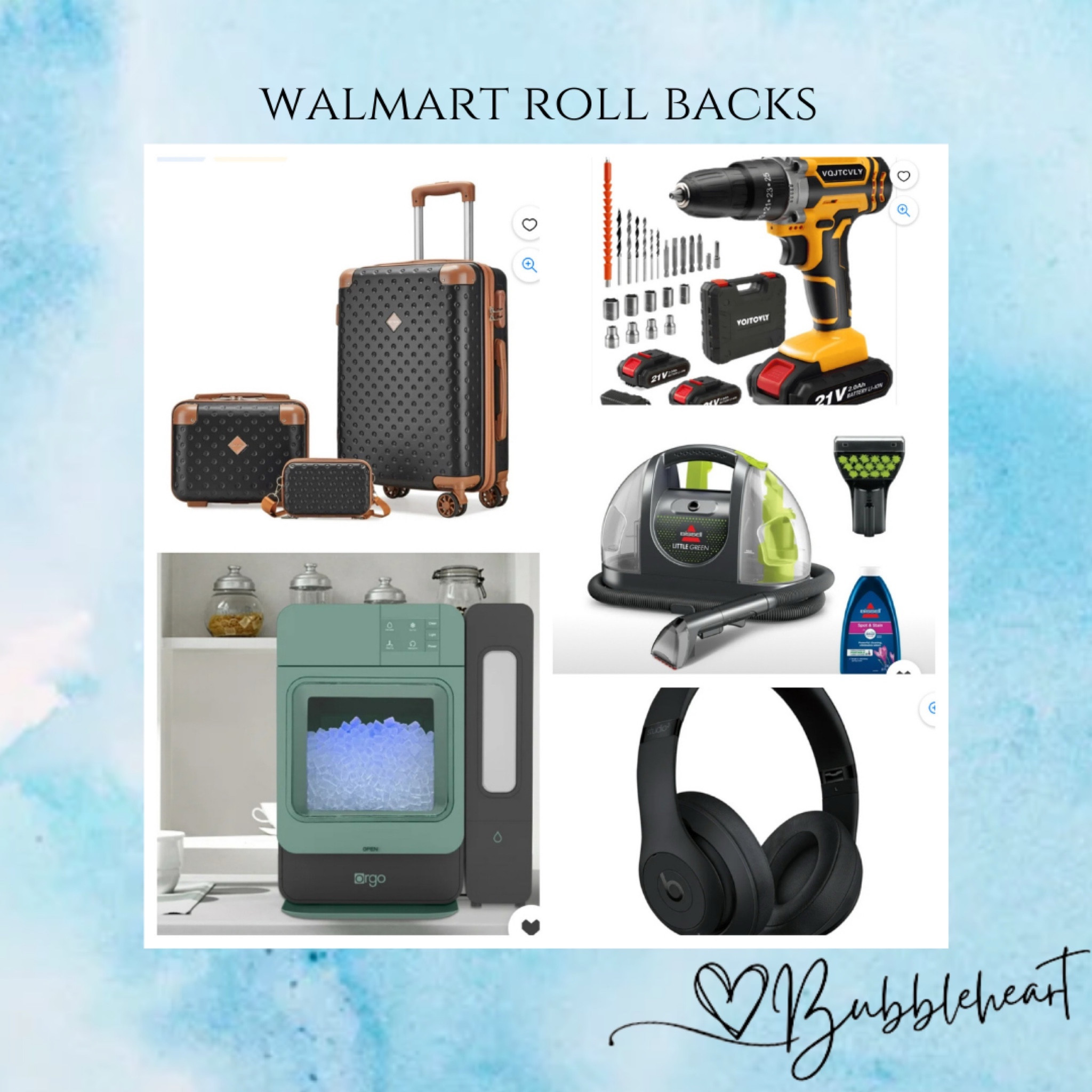 A few hot rollbacks from Walmart! Great deals!! #nuggesticemachine #luggage #greenmachine #beats