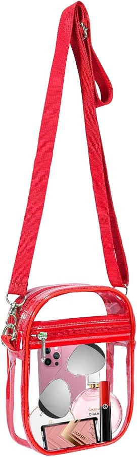 Clear Bag Stadium Approved, Clear Crossbody Purse Bag with Front Pocket for Concerts Sports Event... | Amazon (US)