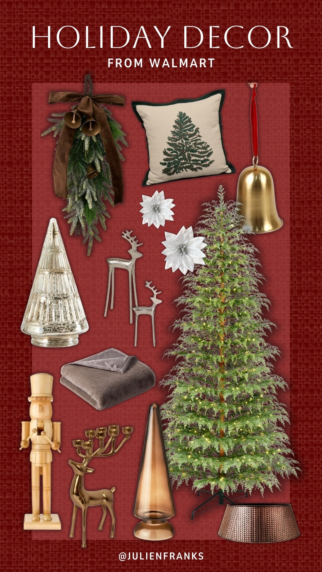 A few of my favorite Christmas decor finds from Walmart! These pieces are classic for the holiday season at such a great price point. 🎄❤️

#walmartfinds #holidaydecor #christmasdecor #christmastree #reindeer #fauxfur #nutcracker

#LTKHome #LTKFindsUnder50 #LTKHoliday