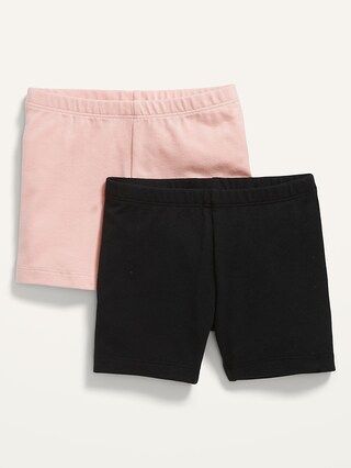 2-Pack Jersey-Knit Biker Shorts for Toddler Girls | Old Navy (US)