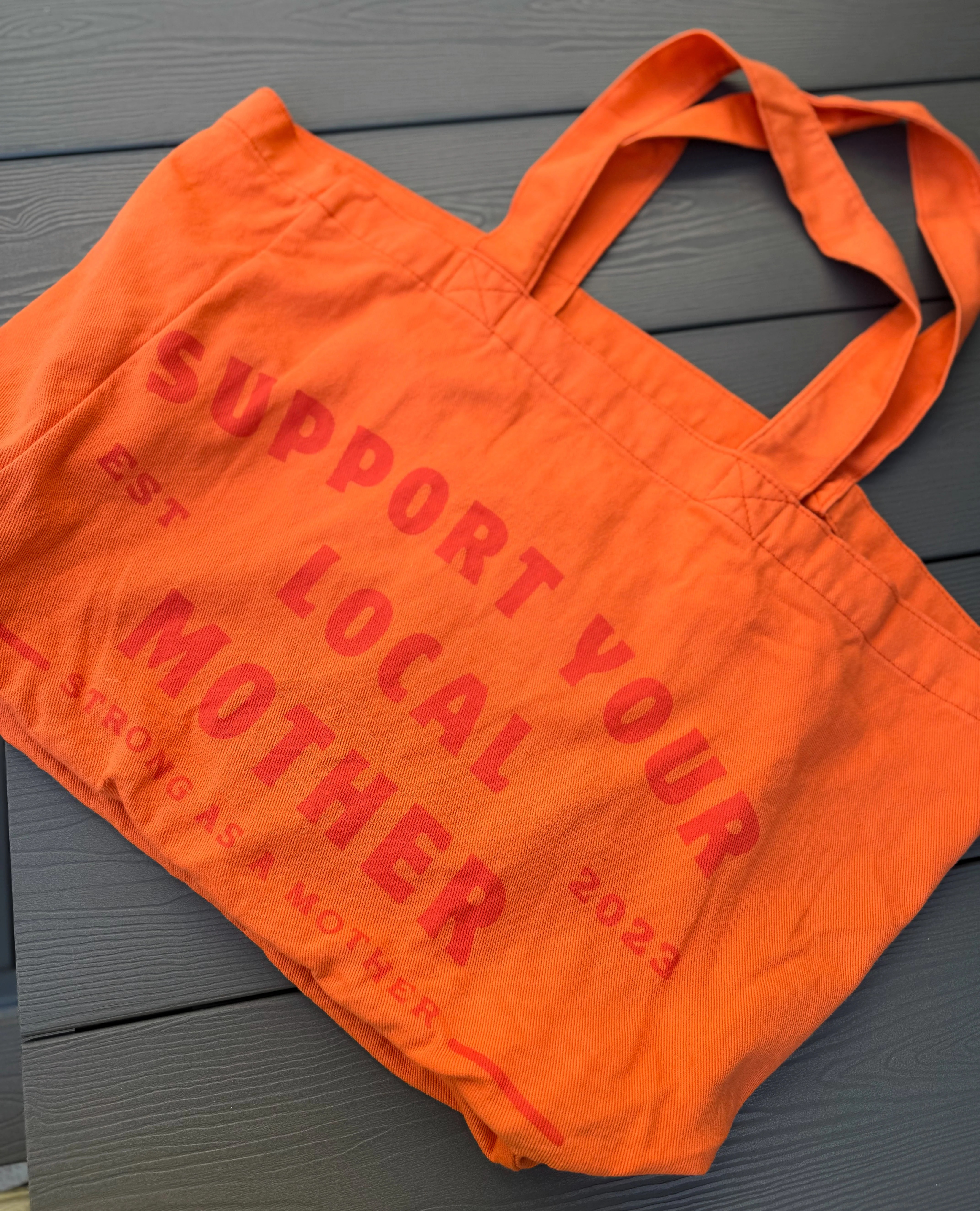Strong as a mother™- Oversized Tote - Orange | Mother Hats