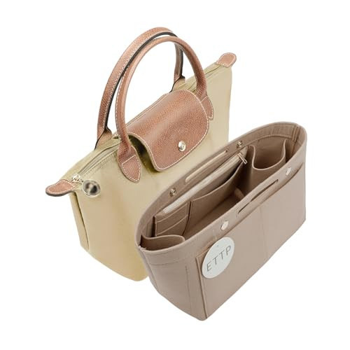 ETTP Purse Organizer Insert For Handbags, Felt Tote Bag Organizer Insert, Handbag Organizer, Compatible with Neverful Speedy and More, 6 Size (Small,Beige) | Amazon (US)