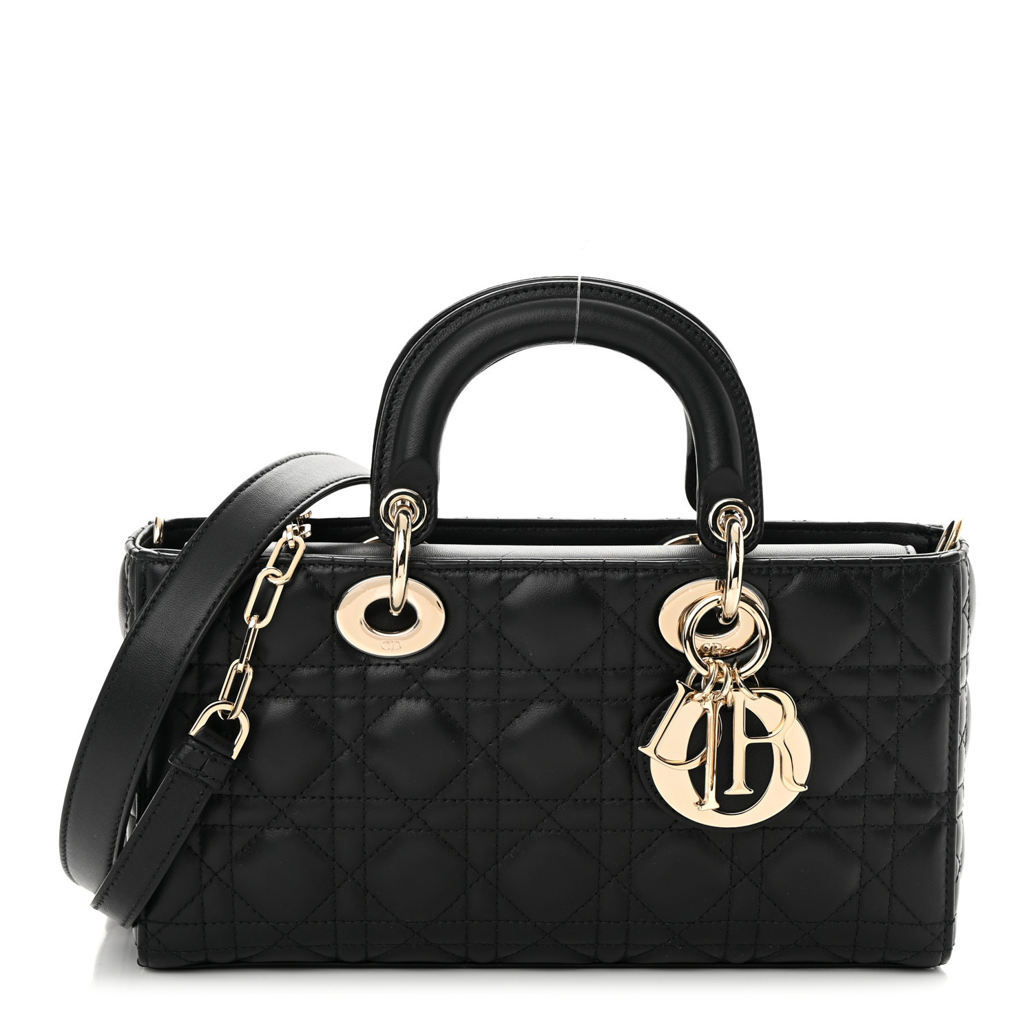 Lambskin Cannage Lady D-Joy Black | FASHIONPHILE (US)