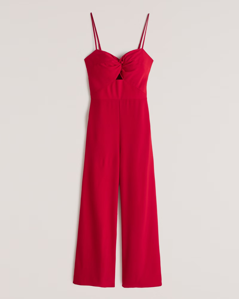 Twist-Front Cutout Jumpsuit | Abercrombie & Fitch (US)