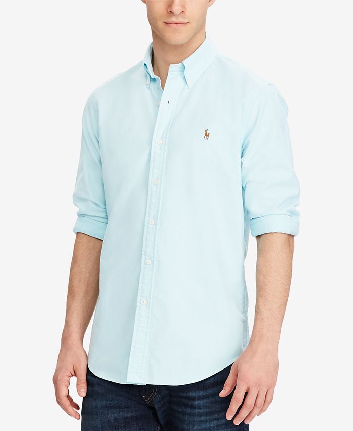 Men's Classic Fit Long Sleeve Solid Oxford Shirt | Macys (US)