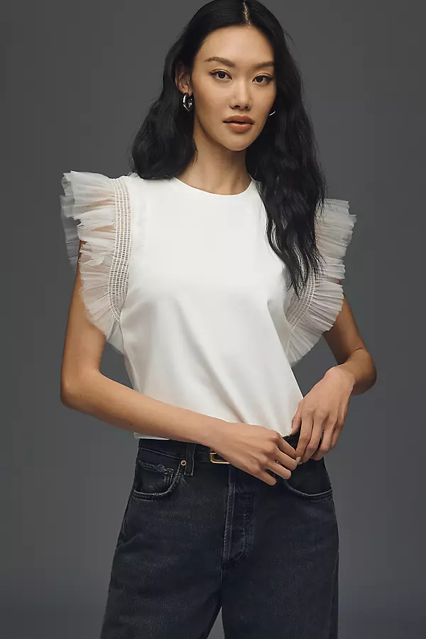 English Factory Tulle T-Shirt | Anthropologie (US)