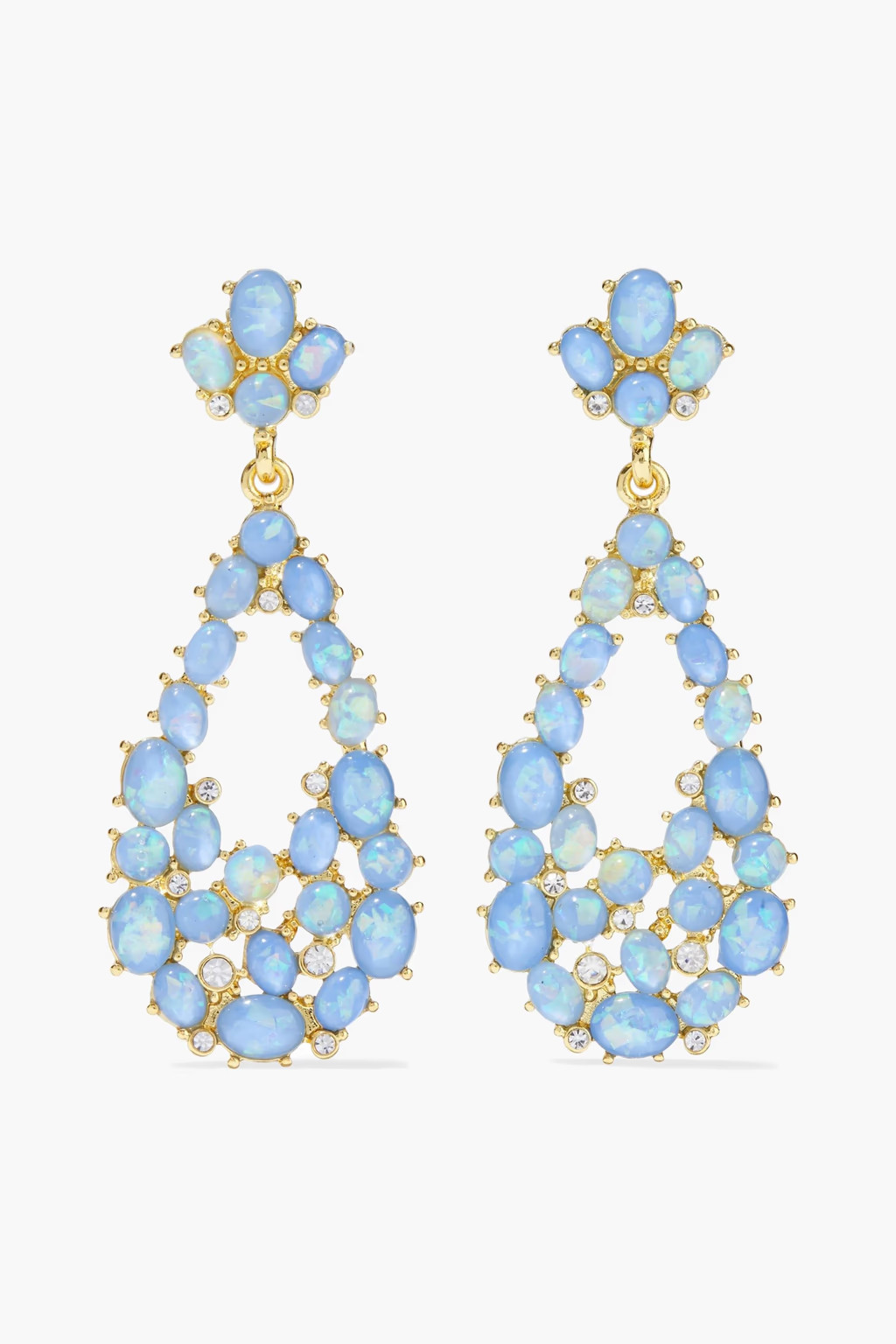 Light blue Gold-plated, stone and crystal earrings | Sale up to 70% off | THE OUTNET | KENNETH JA... | The Outnet (US and CA)
