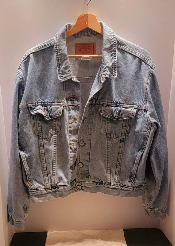 LEVI'S Authentic Trucker Denim Jacket 527 Button Vtg 90s | Etsy Canada | Etsy (CAD)
