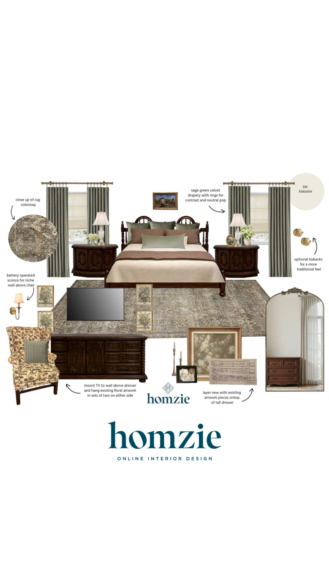 Traditional bedroom design featuring curtains, lighting, wall art, rug, accent pillows, decor, etc.

#LTKHome #LTKFinds #LTKFavorites #HomeStyleDaily 

 #LTKHome