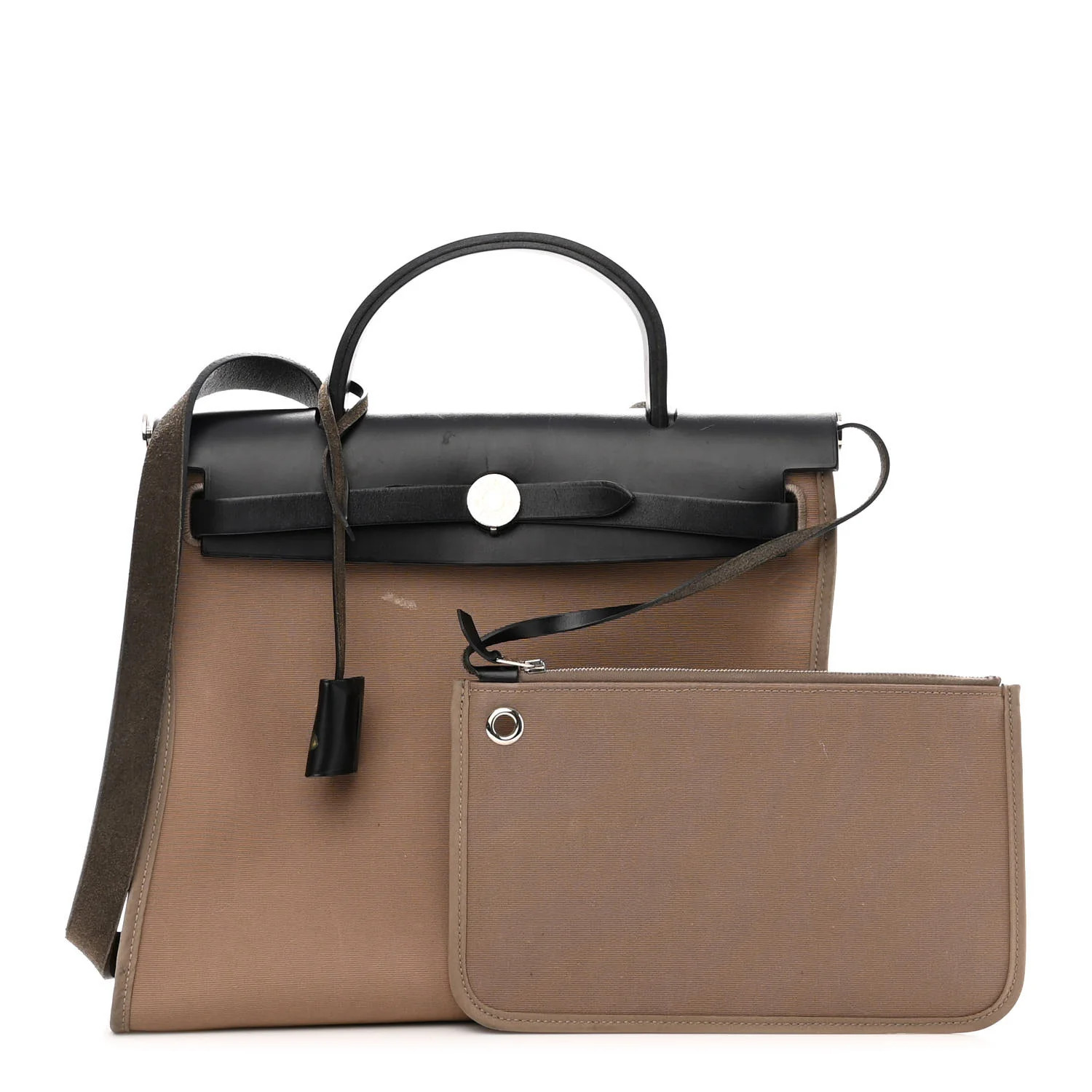 Vache Hunter Toile Officier Herbag Zip PM 31 Etoupe Black | FASHIONPHILE (US)