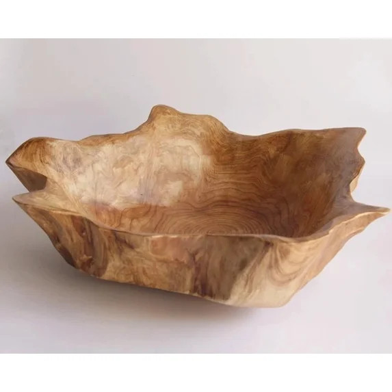 15 Inches Bowl Brown Wood Decorative Bowls | Walmart (US)