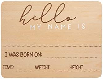 Pearhead Baby Welcome Sign, Gender-Neutral Hello Baby Arrival Photo Prop, Birth Stats Board Photo Pr | Amazon (US)