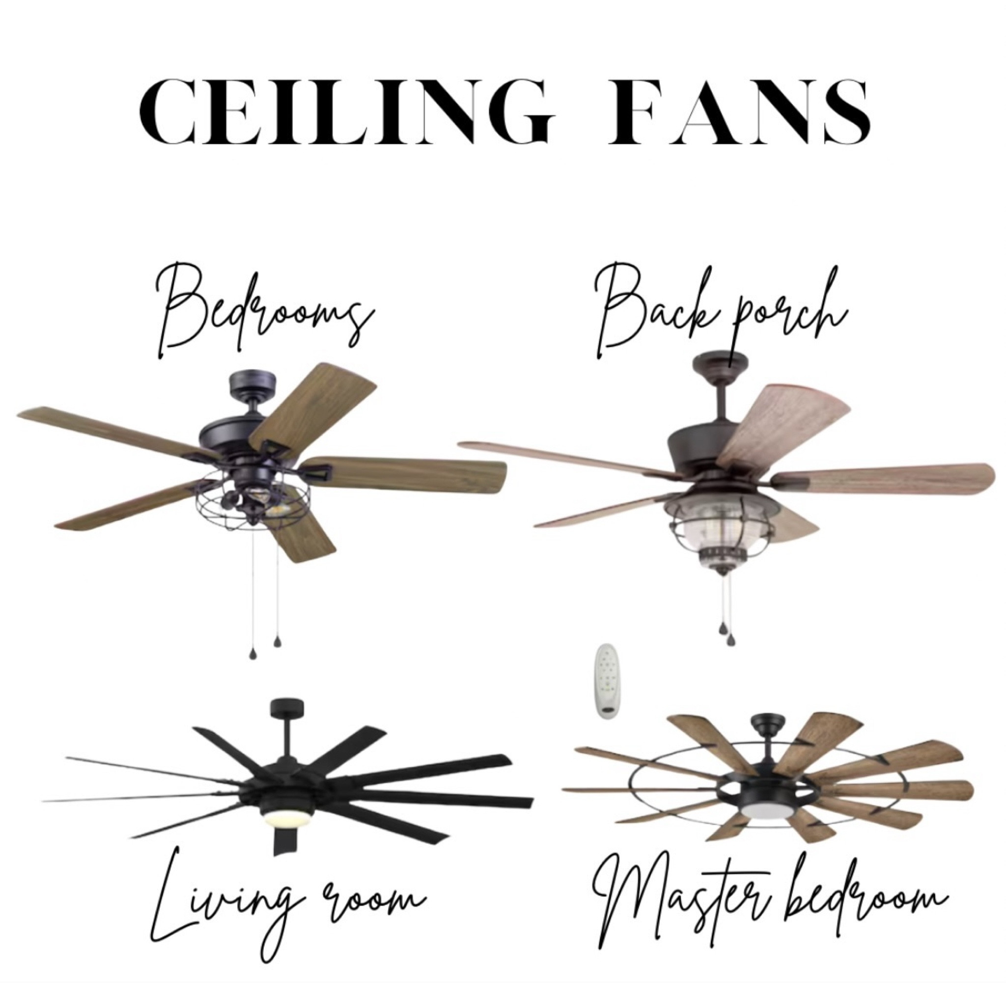 Ceiling Fans that we chose for our new home! 

#LTKHome