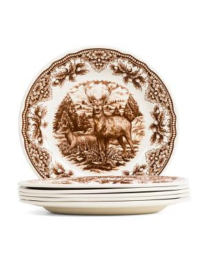 6Pk Stag Dinner Plates | TJ Maxx