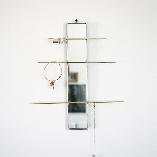 SZKLO Glass Mirror Jewelry Organizer | West Elm (US)