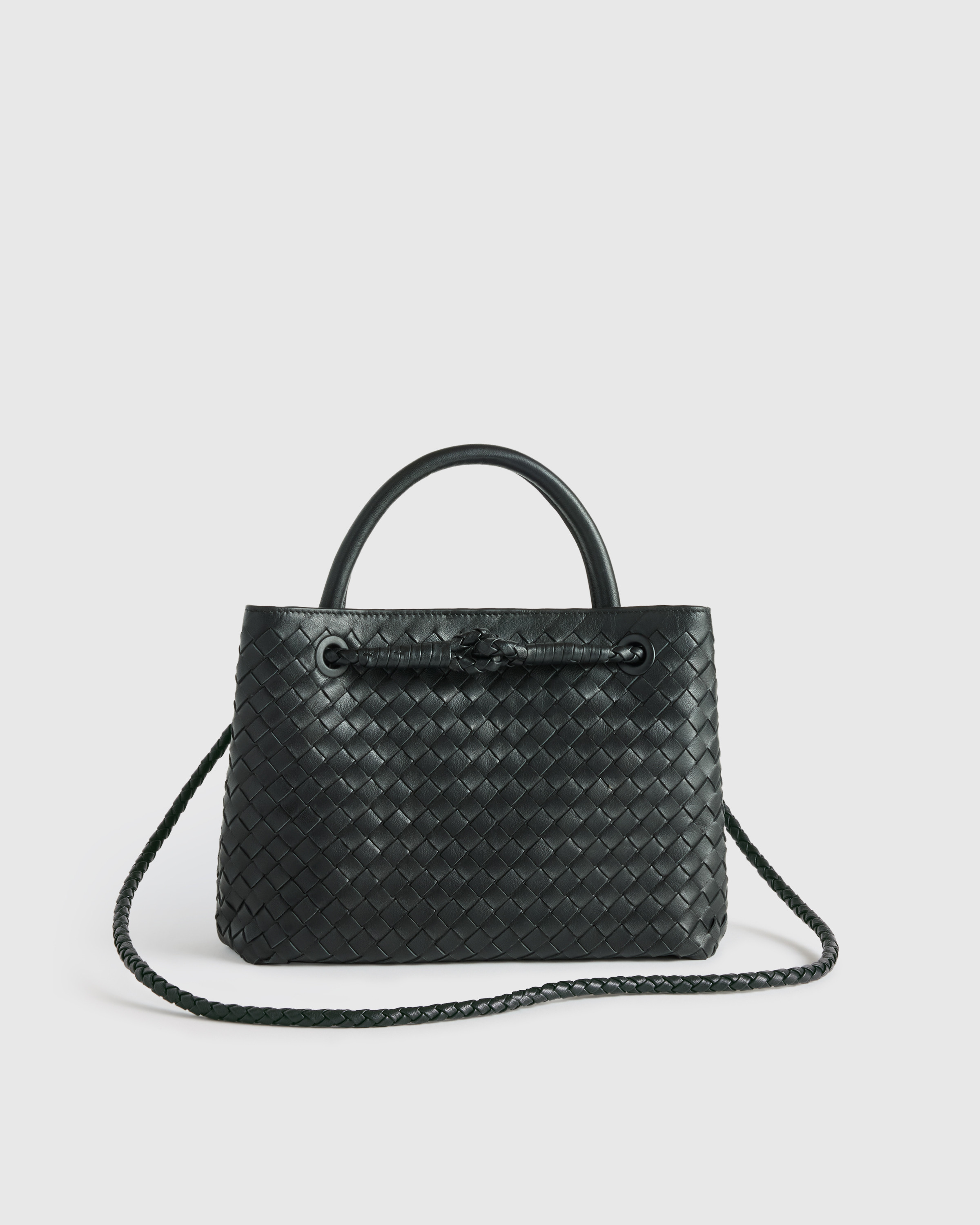 Italian Leather Handwoven Mini Satchel | Quince