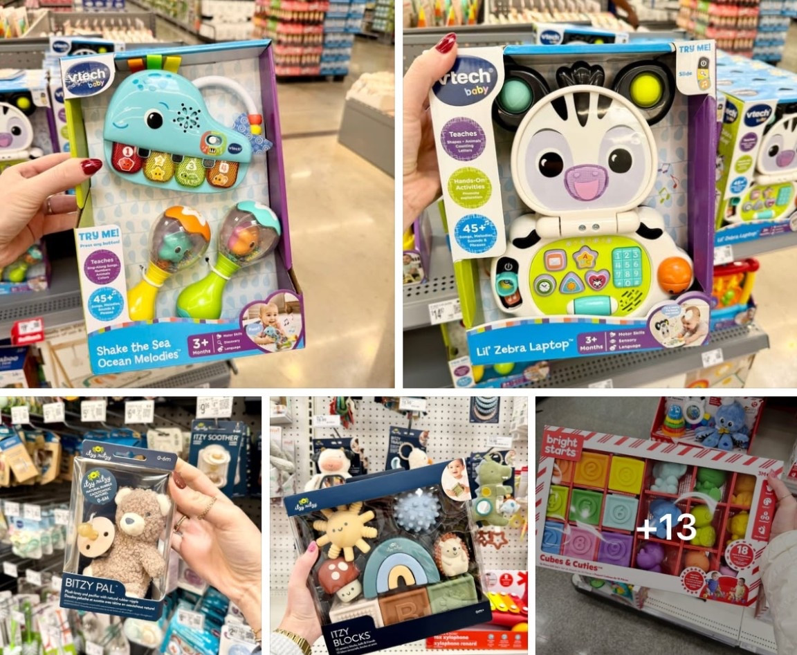 Baby toys for 3 month olds to 6 month olds!! 

#LTKmomlife #LTKBaby #LTKGiftGuide