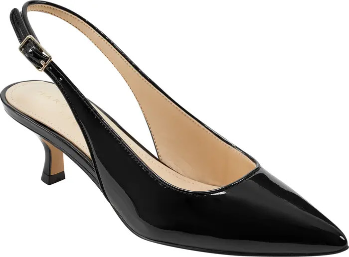Marc Fisher LTD Larysa Pointed Toe Kitten Heel Slingback Pump (Women) | Nordstrom | Nordstrom