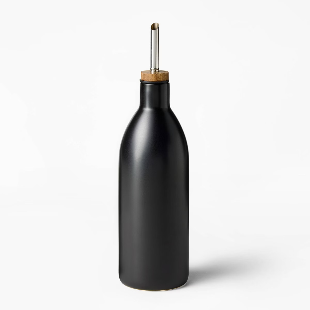Ceramic Oil Pour Bottle Black - Figmint™: Stoneware Oil Dispenser, Food Storage Container, 18.6... | Target