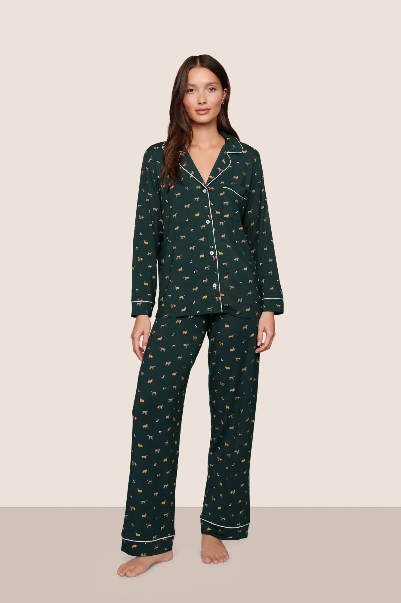 Gisele Printed TENCEL™ Modal Long PJ Set | Eberjey