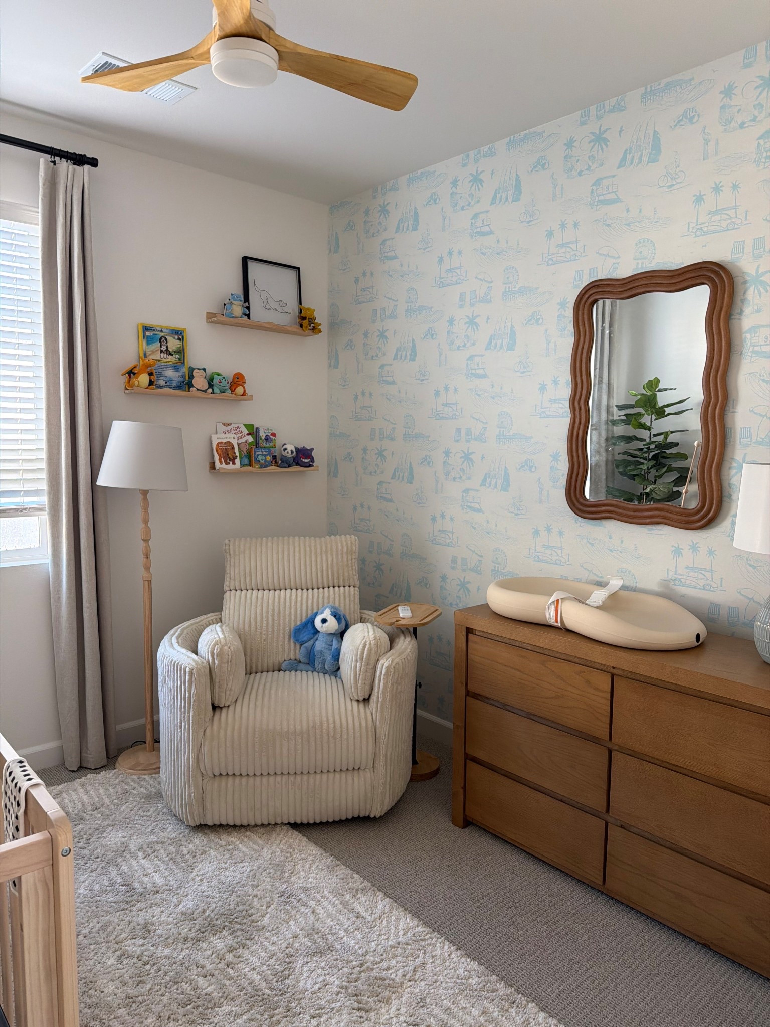 Put up the mirror and floating shelves yesterday and loving how this little space is coming together. Know this room is technically for the baby, but it’s really for me 😂 linked everything I could and a few similar options for what I can’t link here 

#LTKHome #LTKBaby #LTKFamily