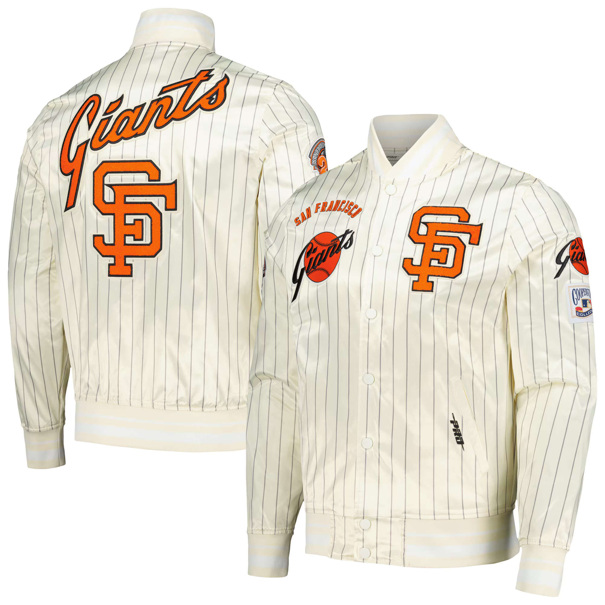 Men's San Francisco Giants Pro Standard Cream Cooperstown Collection Pinstripe Retro Classic Sati... | MLB Shop